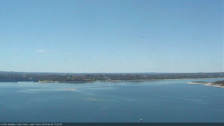 Lake Travis webcam, April 26, 2018 12:55 PM CT