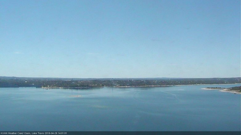 Lake Travis webcam, April 26, 2018 1:25 PM CT