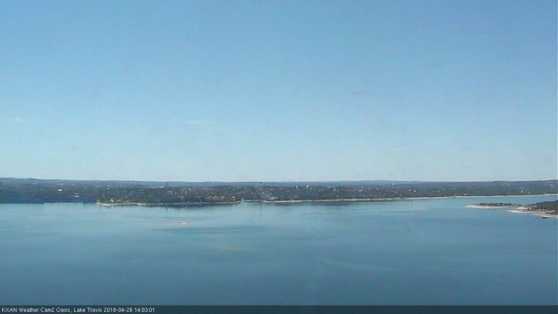 Lake Travis webcam, April 26, 2018 1:35 PM CT