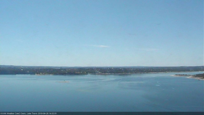 Lake Travis webcam, April 26, 2018 1:55 PM CT