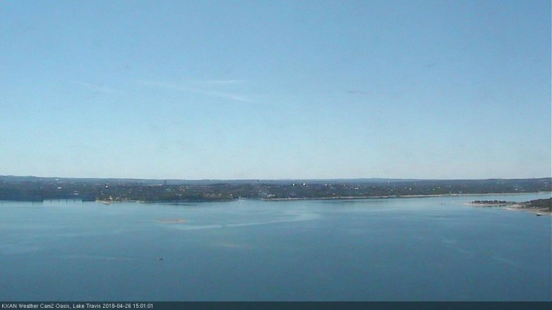 Lake Travis webcam, April 26, 2018 2:15 PM CT