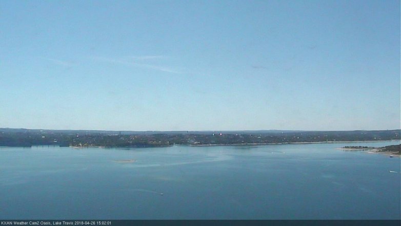 Lake Travis webcam, April 26, 2018 2:25 PM CT