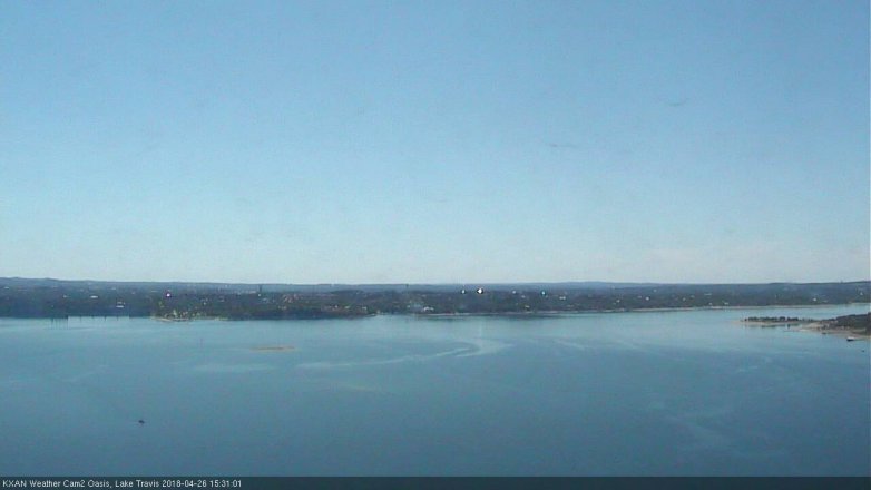 Lake Travis webcam, April 26, 2018 2:40 PM CT