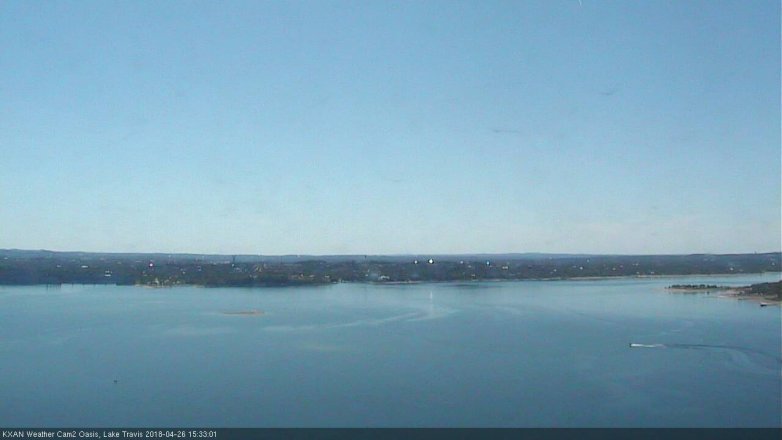 Lake Travis webcam, April 26, 2018 2:50 PM CT