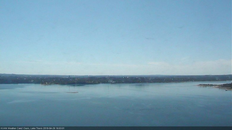 Lake Travis webcam, April 26, 2018 3:35 PM CT