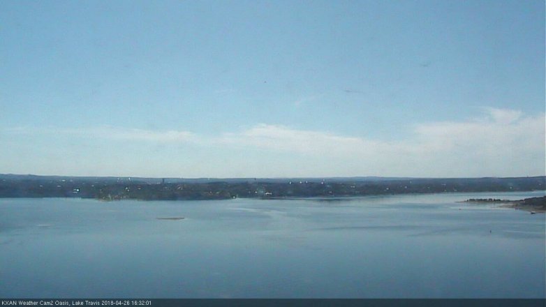 Lake Travis webcam, April 26, 2018 3:50 PM CT