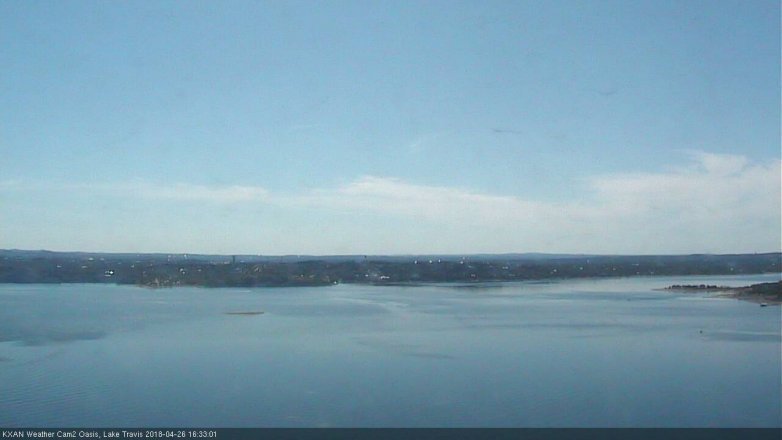 Lake Travis webcam, April 26, 2018 3:55 PM CT