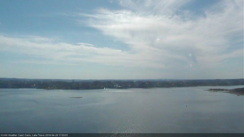 Lake Travis webcam, April 26, 2018 4:15 PM CT