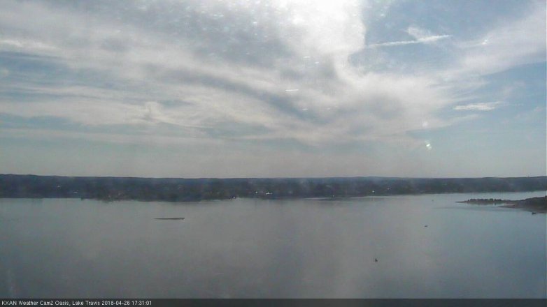 Lake Travis webcam, April 26, 2018 4:40 PM CT