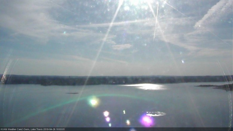 Lake Travis webcam, April 26, 2018 5:10 PM CT