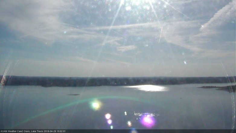 Lake Travis webcam, April 26, 2018 5:25 PM CT