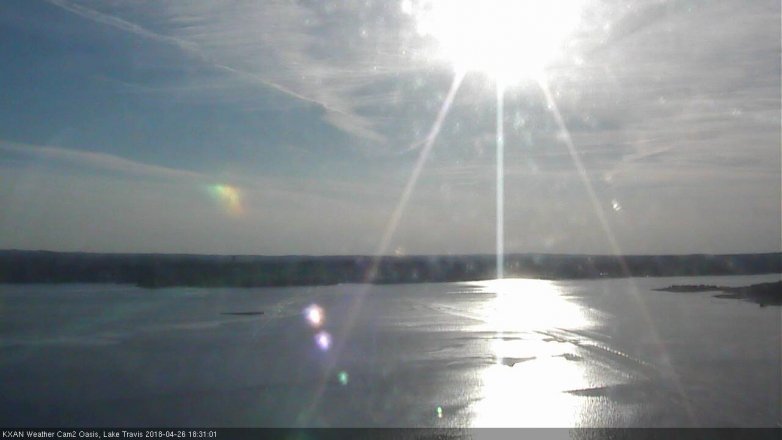 Lake Travis webcam, April 26, 2018 5:35 PM CT