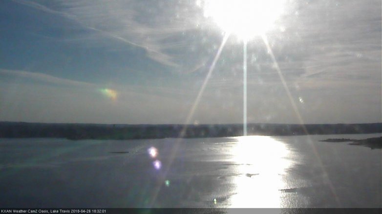 Lake Travis webcam, April 26, 2018 5:40 PM CT