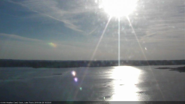 Lake Travis webcam, April 26, 2018 5:45 PM CT
