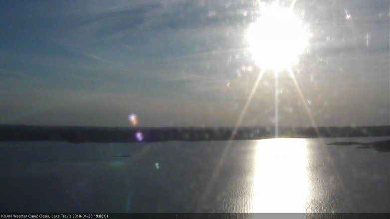 Lake Travis webcam, April 26, 2018 6:10 PM CT