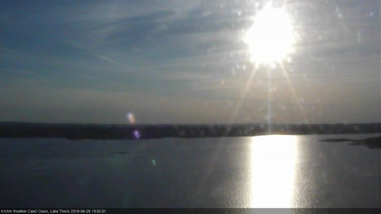 Lake Travis webcam, April 26, 2018 6:15 PM CT