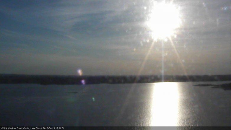 Lake Travis webcam, April 26, 2018 6:30 PM CT