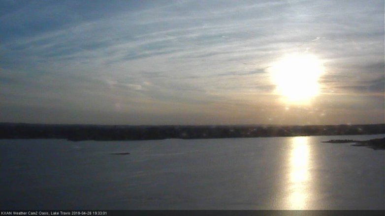 Lake Travis webcam, April 26, 2018 6:50 PM CT