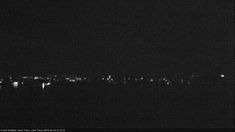 Lake Travis webcam, April 26, 2018 8:40 PM CT