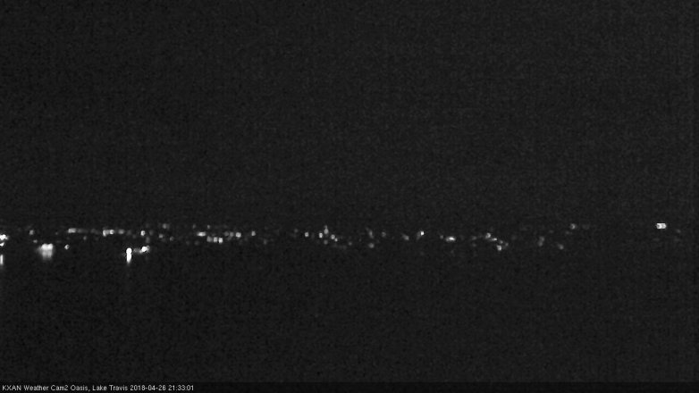 Lake Travis webcam, April 26, 2018 9:05 PM CT