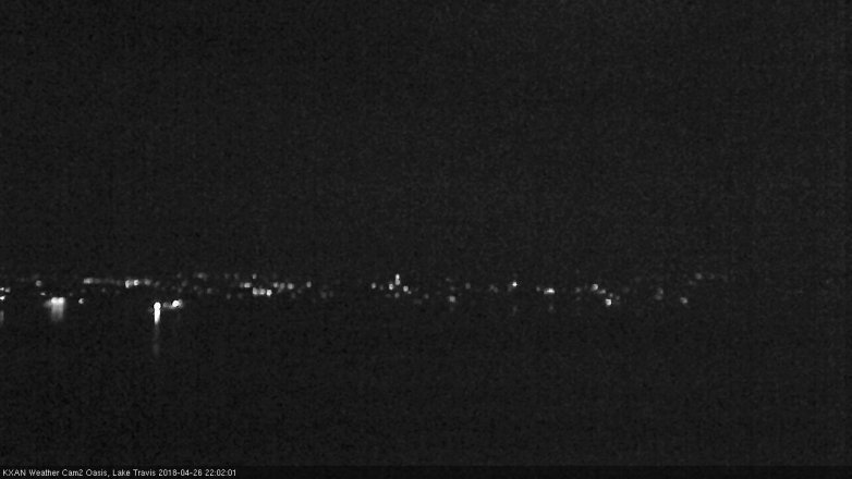 Lake Travis webcam, April 26, 2018 9:10 PM CT