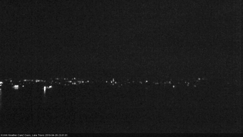 Lake Travis webcam, April 26, 2018 10:15 PM CT