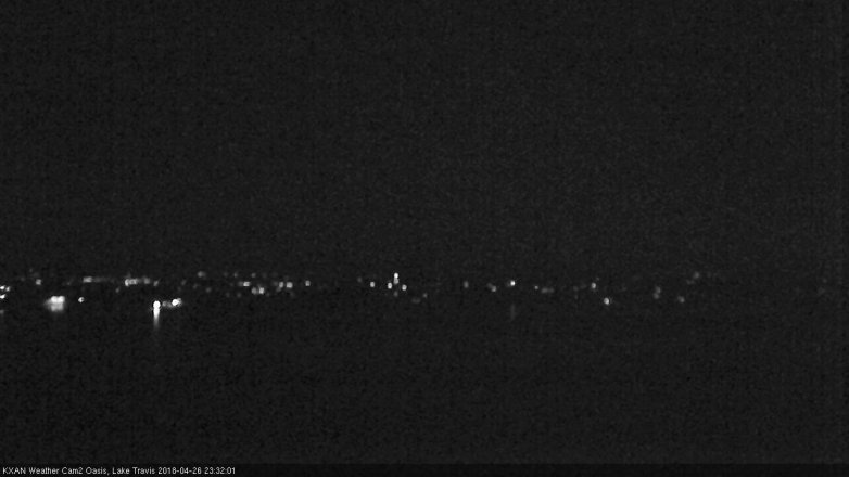 Lake Travis webcam, April 26, 2018 11:00 PM CT