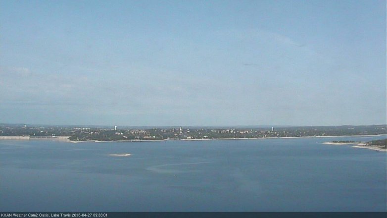 Lake Travis webcam, April 27, 2018 9:05 AM CT