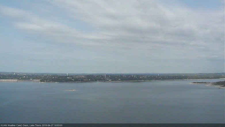 Lake Travis webcam, April 27, 2018 9:20 AM CT