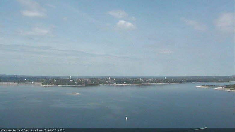 Lake Travis webcam, April 27, 2018 10:15 AM CT