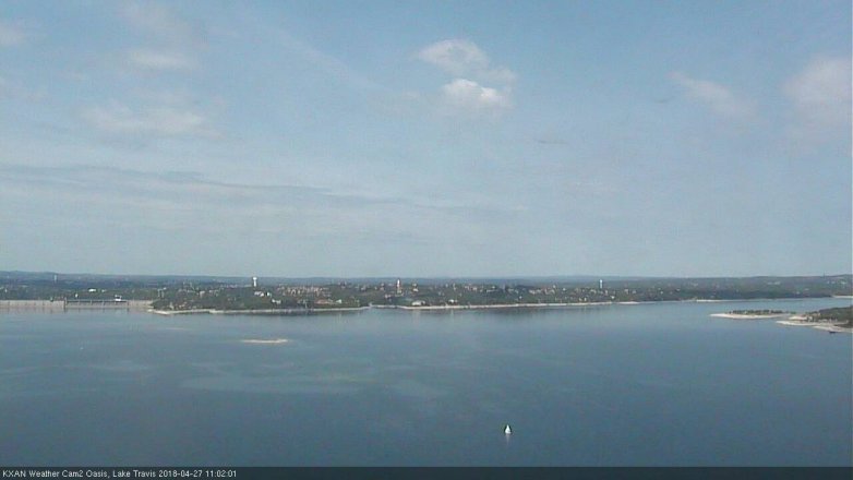 Lake Travis webcam, April 27, 2018 10:25 AM CT