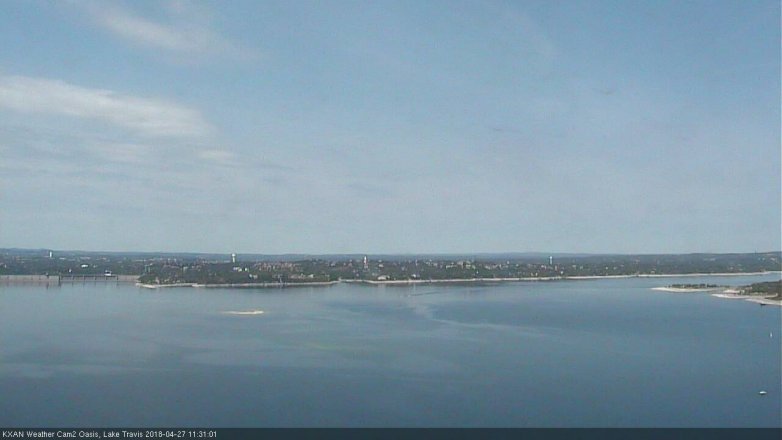 Lake Travis webcam, April 27, 2018 10:45 AM CT