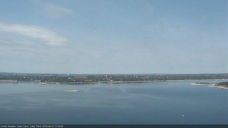 Lake Travis webcam, April 27, 2018 10:50 AM CT