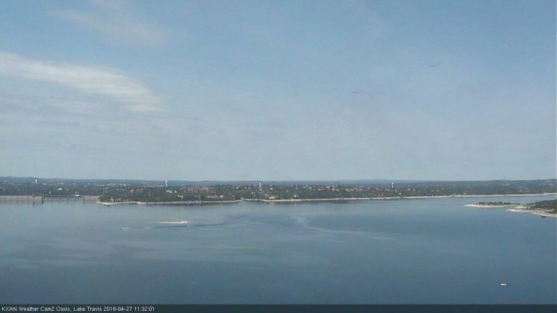 Lake Travis webcam, April 27, 2018 11:00 AM CT