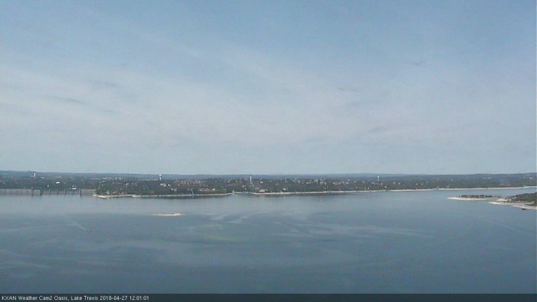 Lake Travis webcam, April 27, 2018 11:20 AM CT