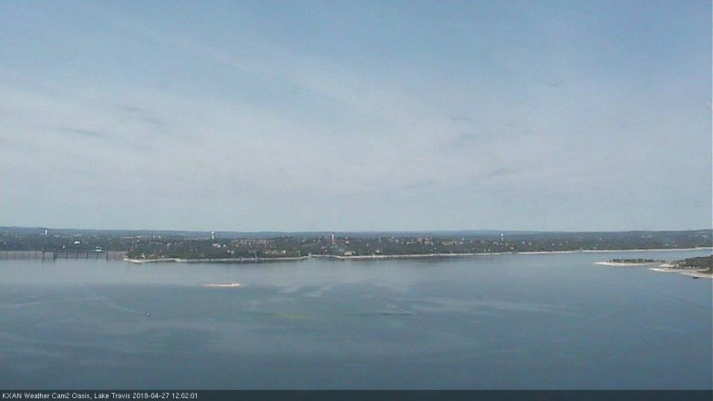 Lake Travis webcam, April 27, 2018 11:25 AM CT
