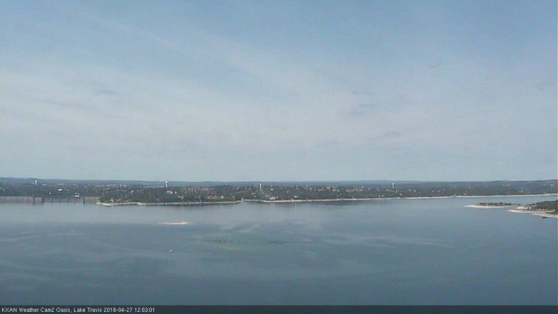 Lake Travis webcam, April 27, 2018 11:30 AM CT