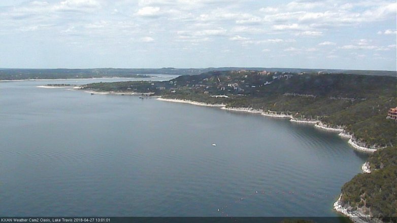 Lake Travis webcam, April 27, 2018 12:05 PM CT