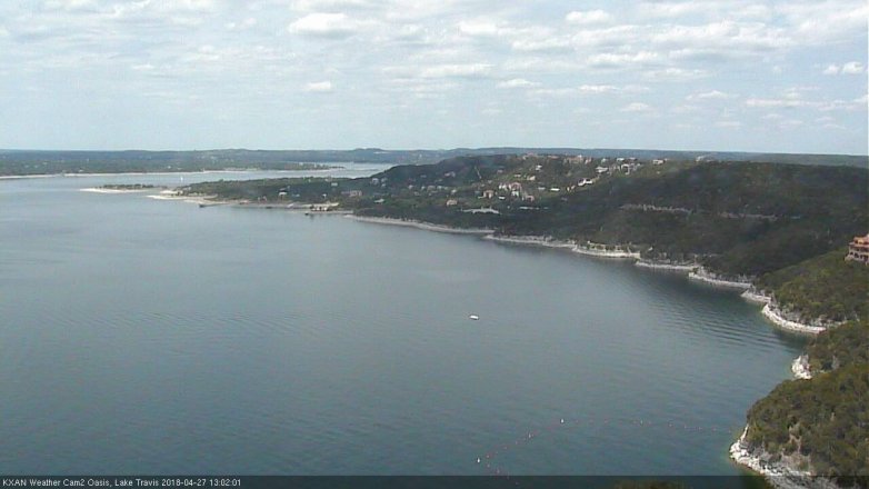 Lake Travis webcam, April 27, 2018 12:25 PM CT