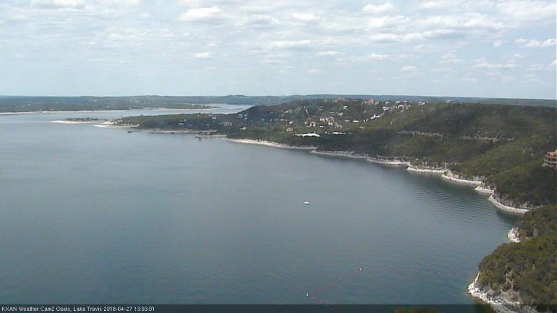 Lake Travis webcam, April 27, 2018 12:30 PM CT