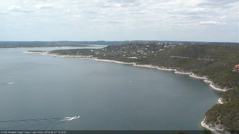 Lake Travis webcam, April 27, 2018 1:05 PM CT