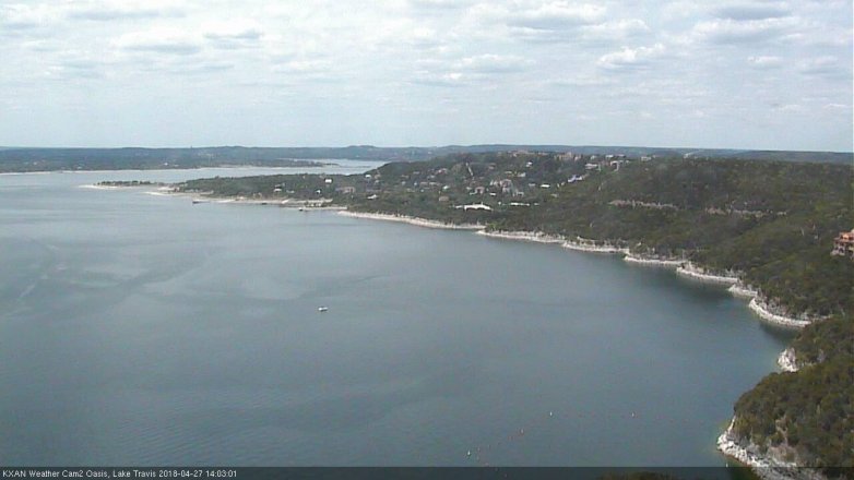 Lake Travis webcam, April 27, 2018 1:20 PM CT