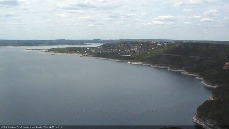 Lake Travis webcam, April 27, 2018 2:00 PM CT