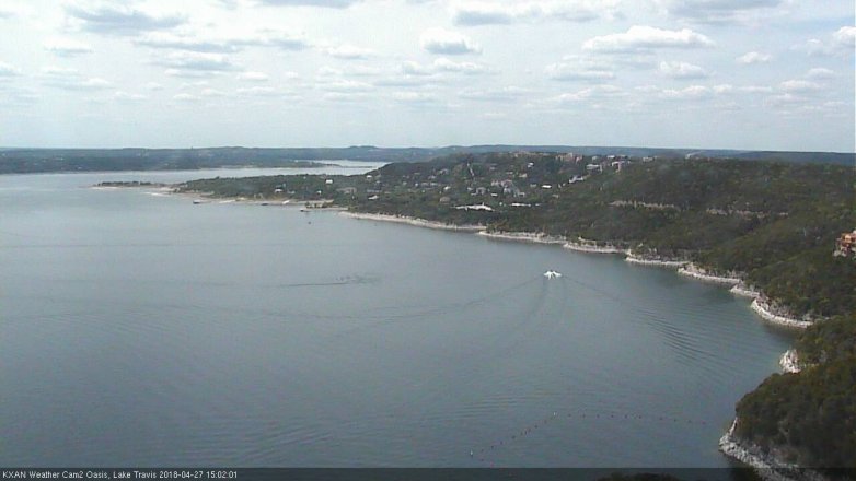 Lake Travis webcam, April 27, 2018 2:10 PM CT