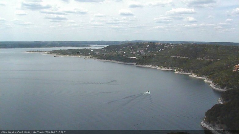 Lake Travis webcam, April 27, 2018 2:15 PM CT