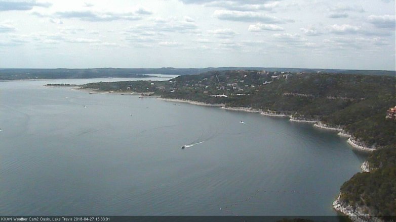Lake Travis webcam, April 27, 2018 2:50 PM CT