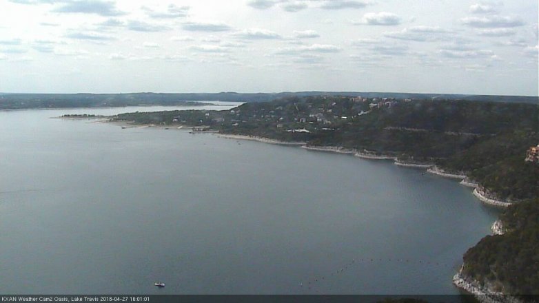 Lake Travis webcam, April 27, 2018 3:30 PM CT