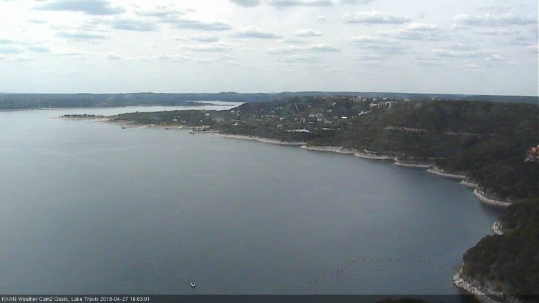 Lake Travis webcam, April 27, 2018 3:35 PM CT