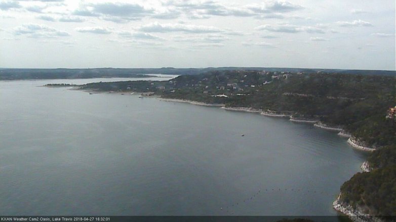 Lake Travis webcam, April 27, 2018 3:40 PM CT