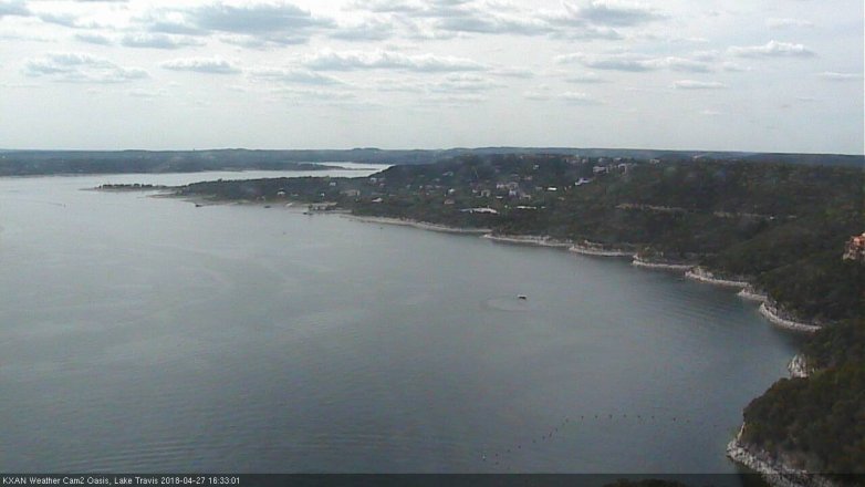 Lake Travis webcam, April 27, 2018 4:00 PM CT